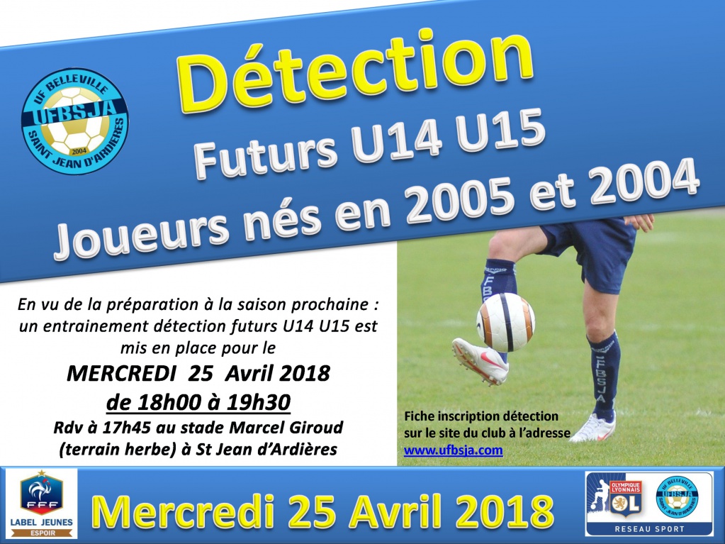 Détection futurs U14/15 - 25 Avril
