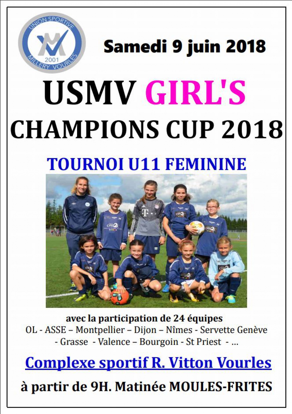 USMV GIRL'S CHAMPIONS CUP 2018 TOURNOI U11 FEMININE