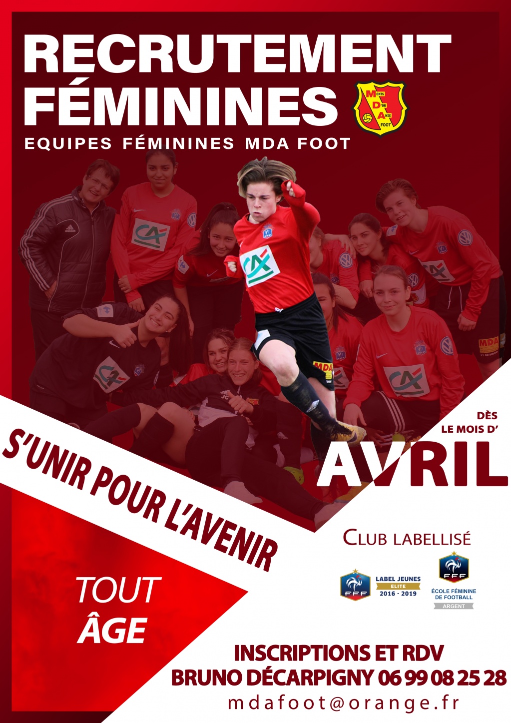 La section féminine de MDA recrute des joueuses 