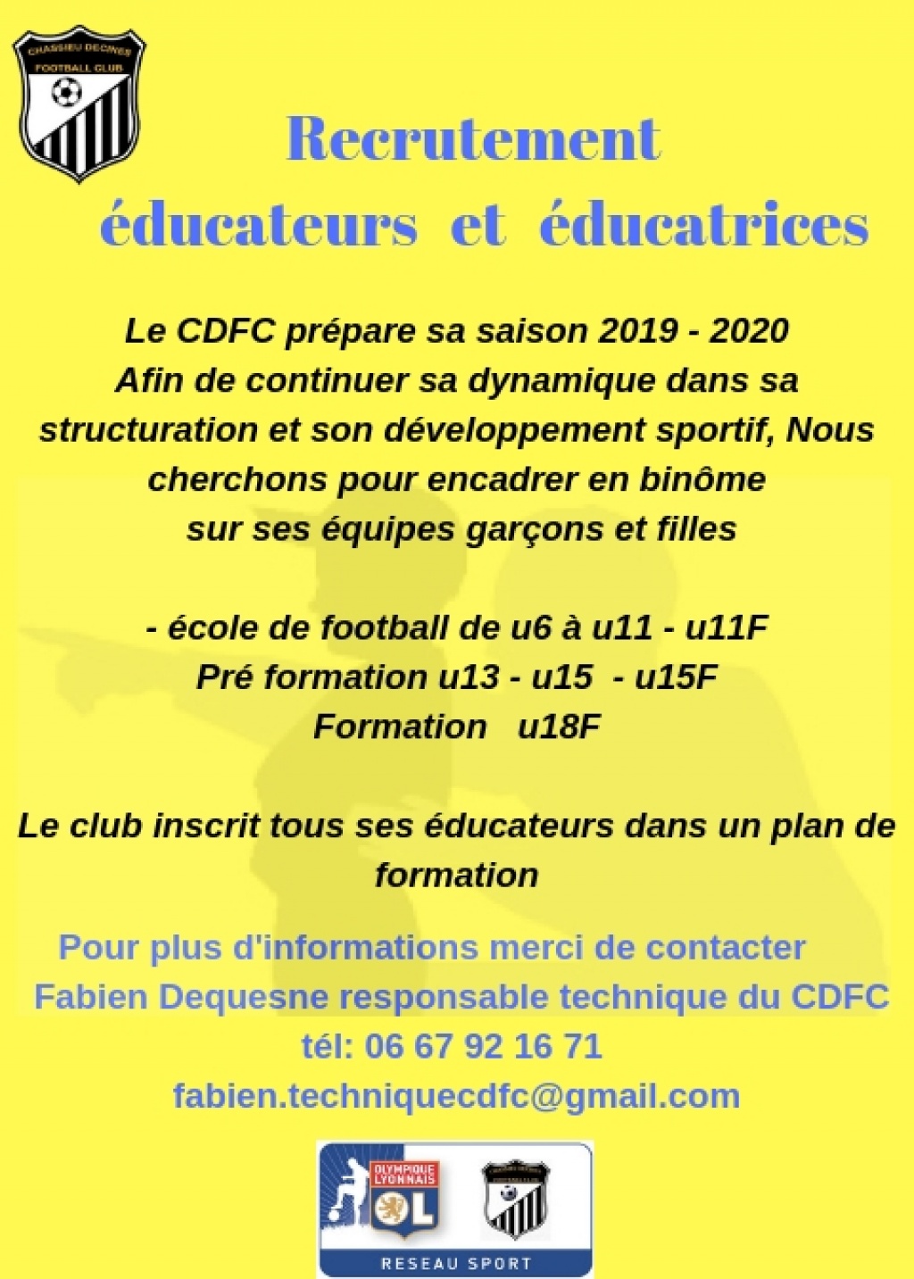 Recrutement éducateurs C.D.F.C