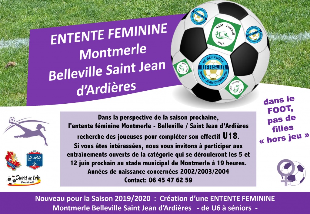 Entente Féminine ASM UFBSJA : Recherche effectif féminin U18