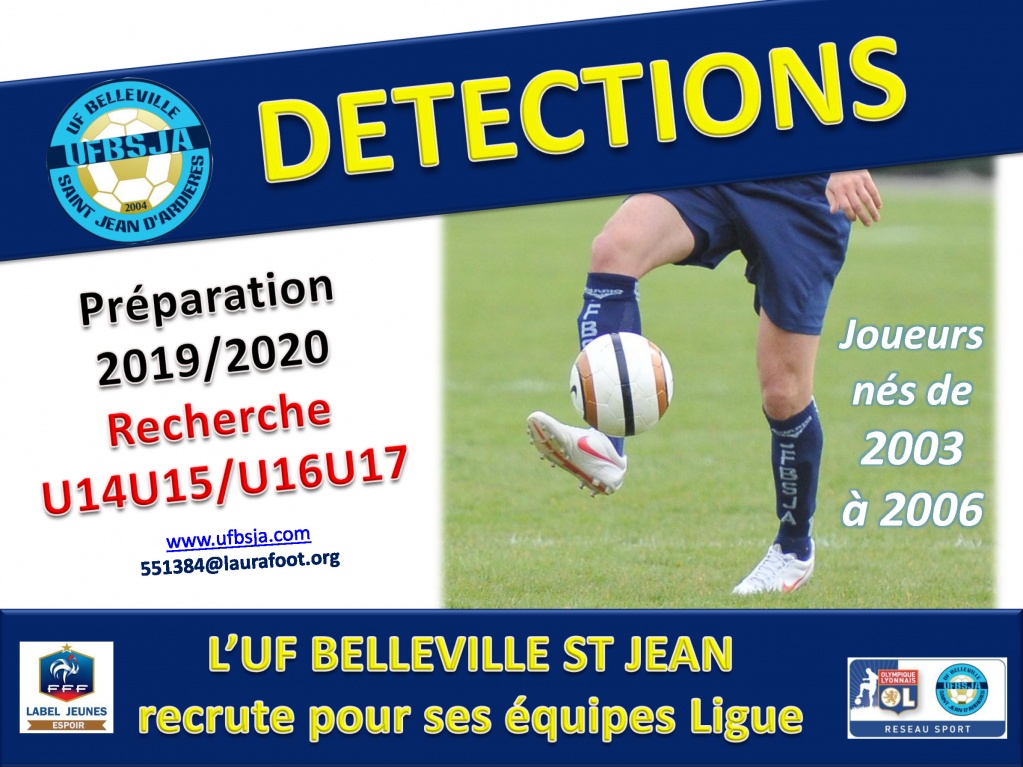 Détection UFBSJA joueurs catégorie U15 et U17 niveau Ligue