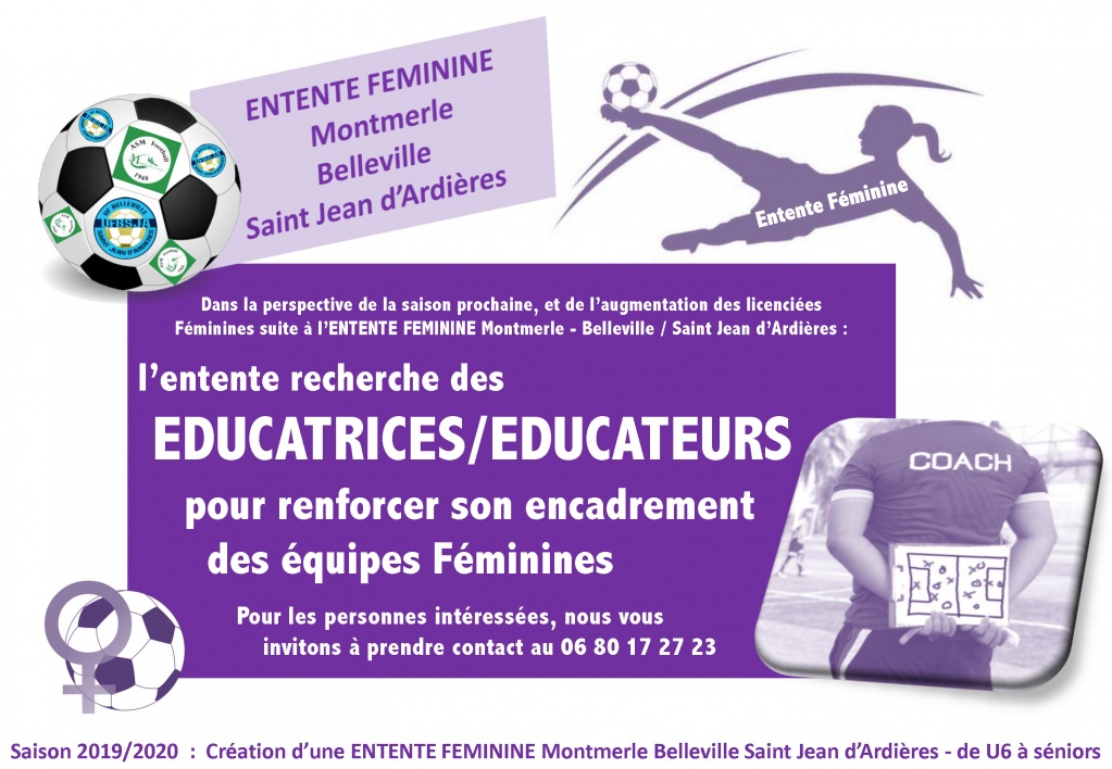 ENTENTE FEMININE recherche des EDUCATRICES / EDUCATEURS