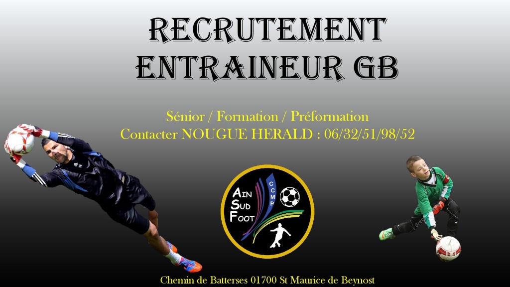 Recrutement Entraîneur de GB