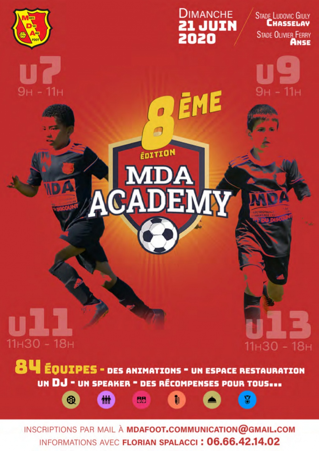 TOURNOI MDA ACADEMY Dimanche 21 juin 2020