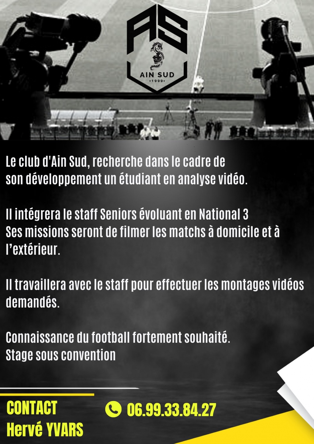 Recherche Analyste Vidéo en stage 
