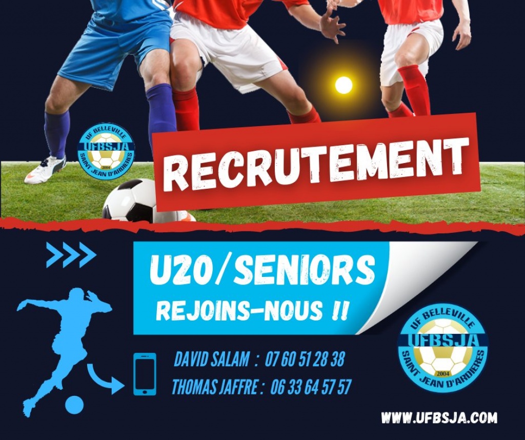 RECRUTEMENT U20 et SENIORS