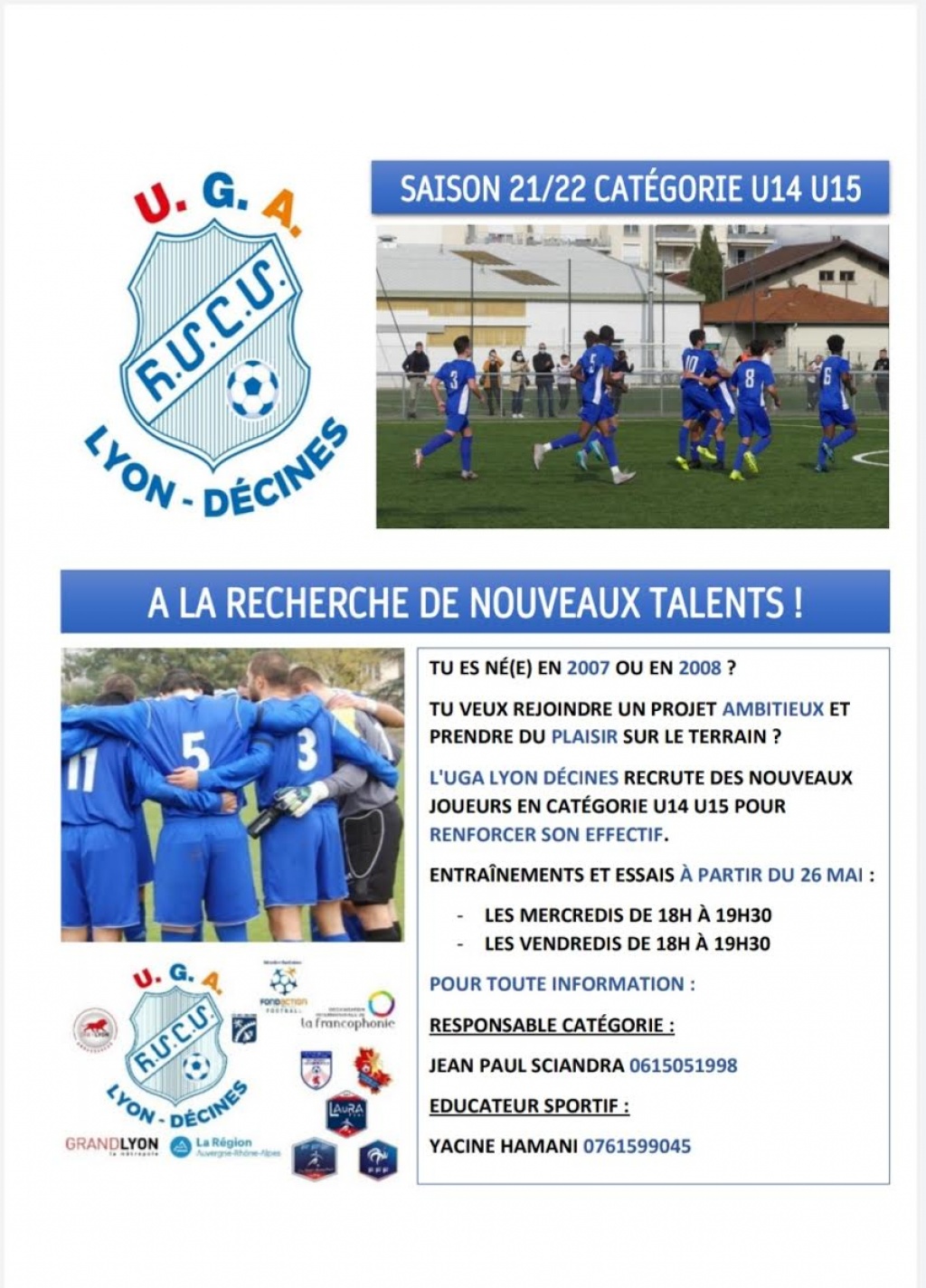 RECRUTEMENT JOUEURS