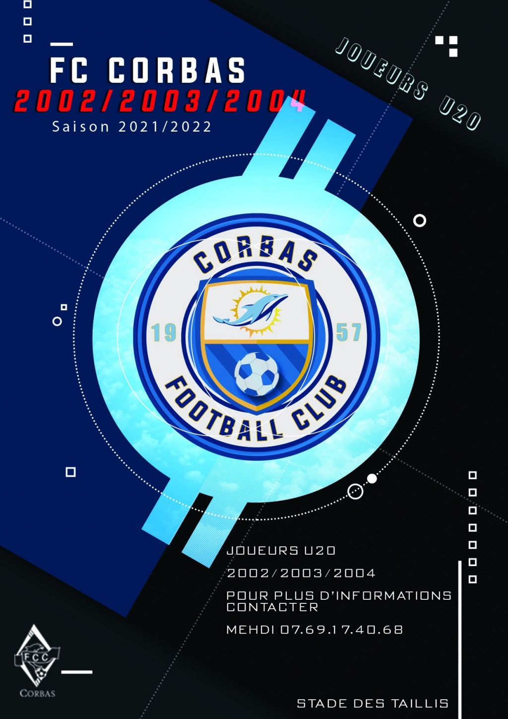 FC CORBAS RECHERCHE JOUEURS U20