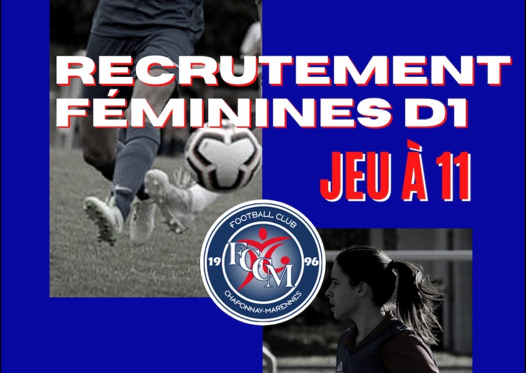 Recrutement équipe féminine seniors D1