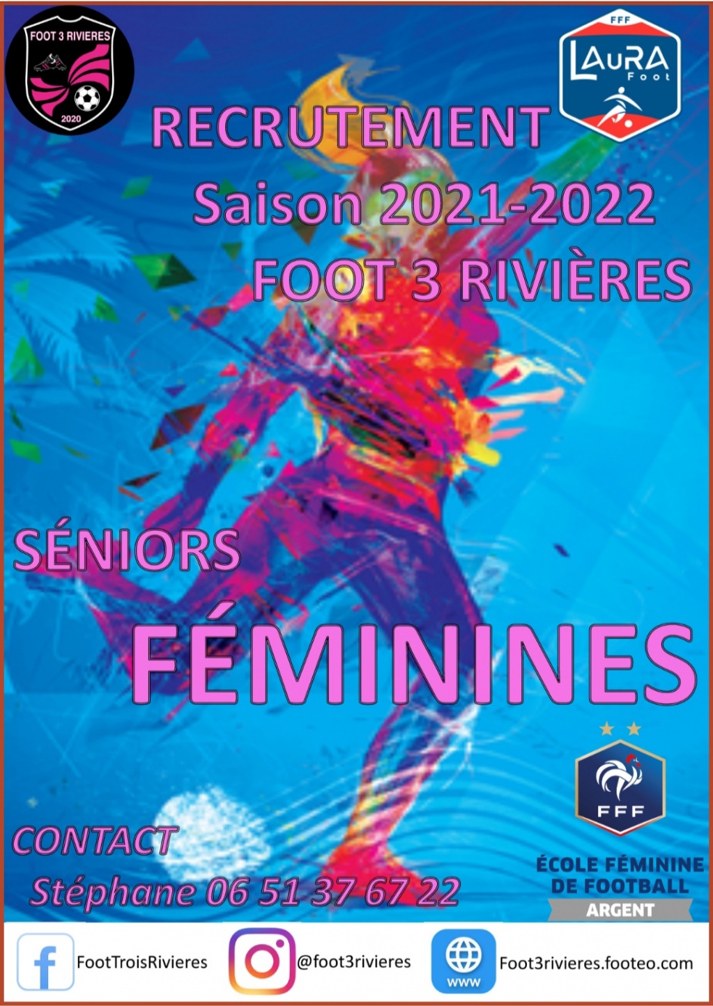 Foot 3 Rivières recherche pour la saison 2021-2022