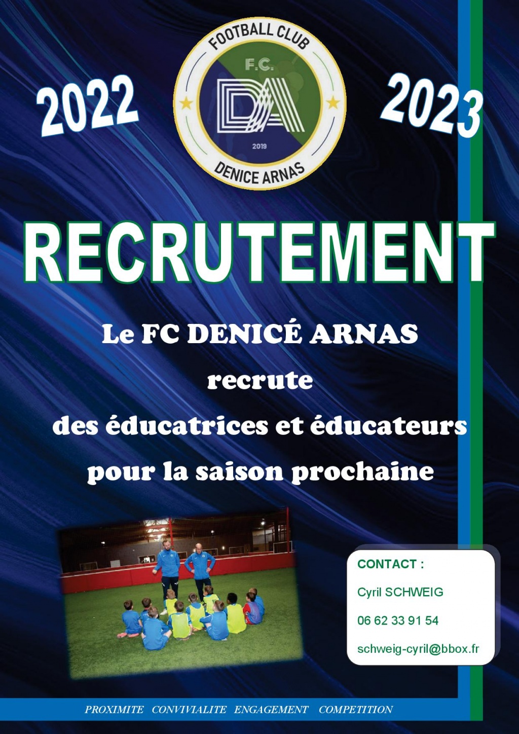 Recrutement Educateurs FC Denicé Arnas