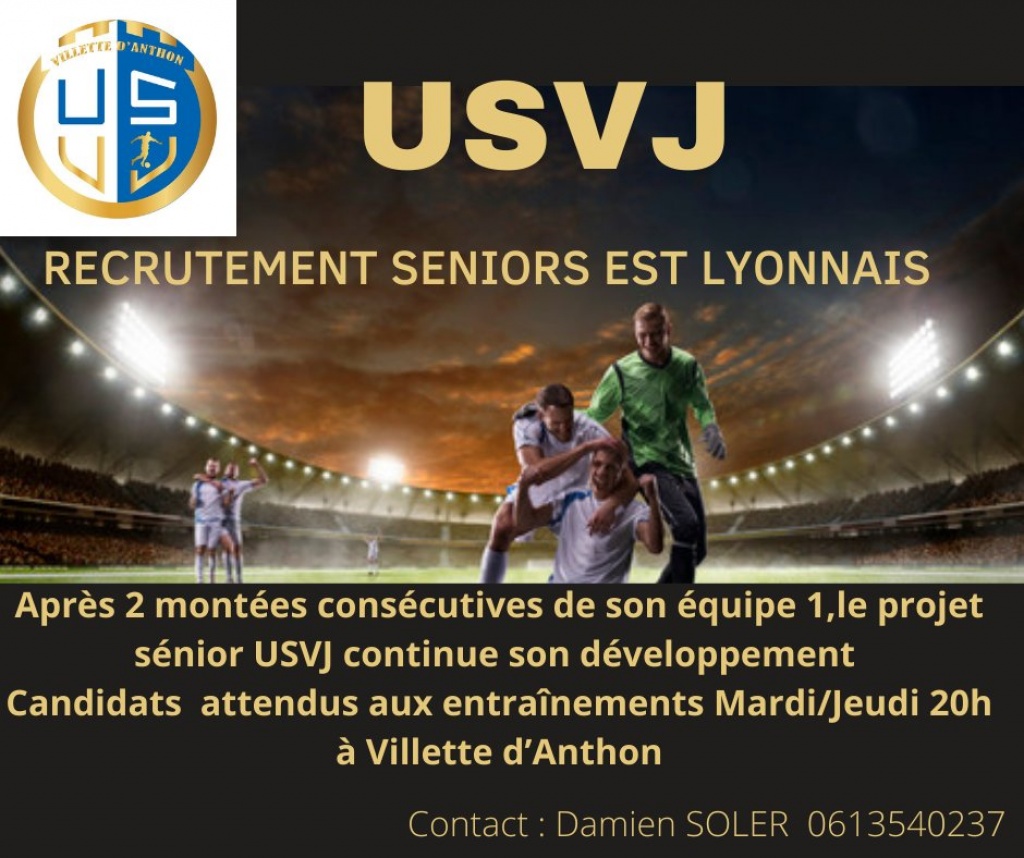Recrutement SENIORS EST LYONNAIS