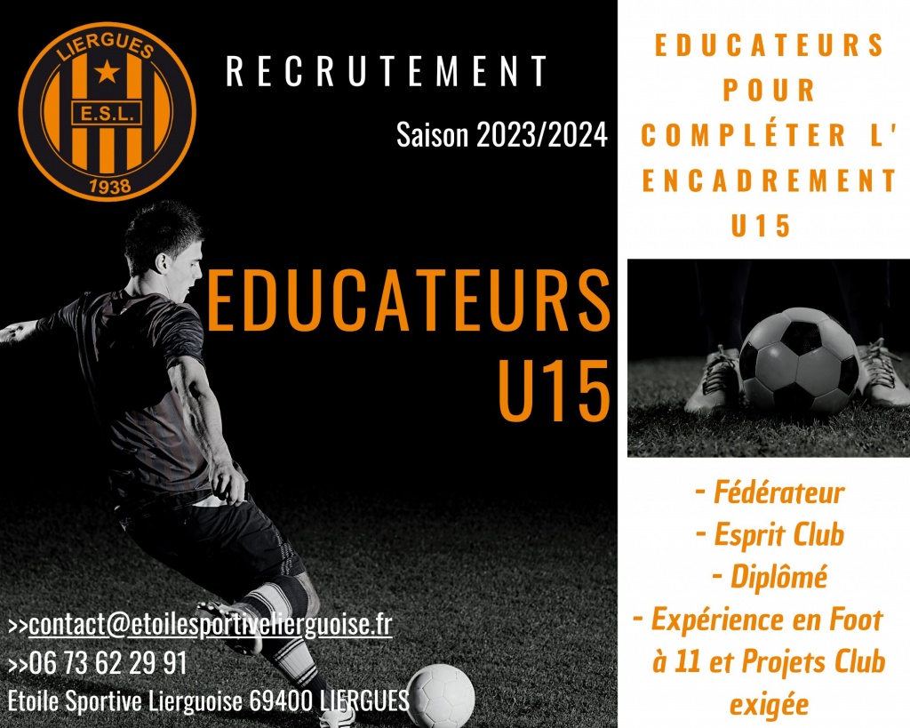 L'E.S.L recherche des Coachs U15