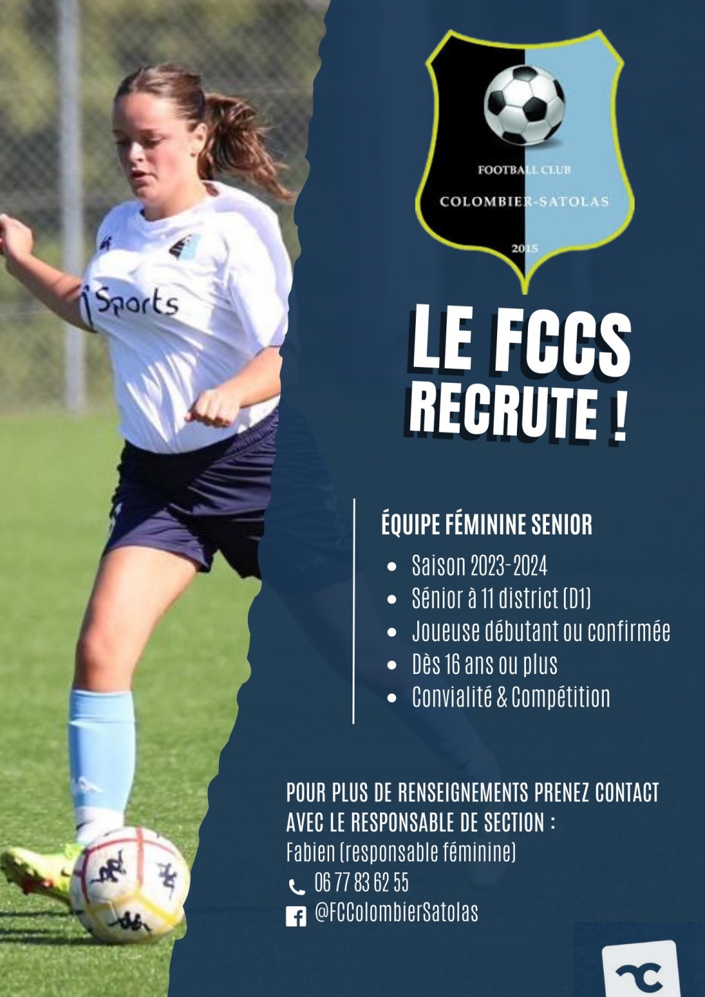 🚨 RECRUTEMENT SENIORS FÉMININES 𝗦𝗔𝗜𝗦𝗢𝗡 𝟮𝟬𝟮𝟯/𝟮𝟬𝟮𝟰 🔵⚫