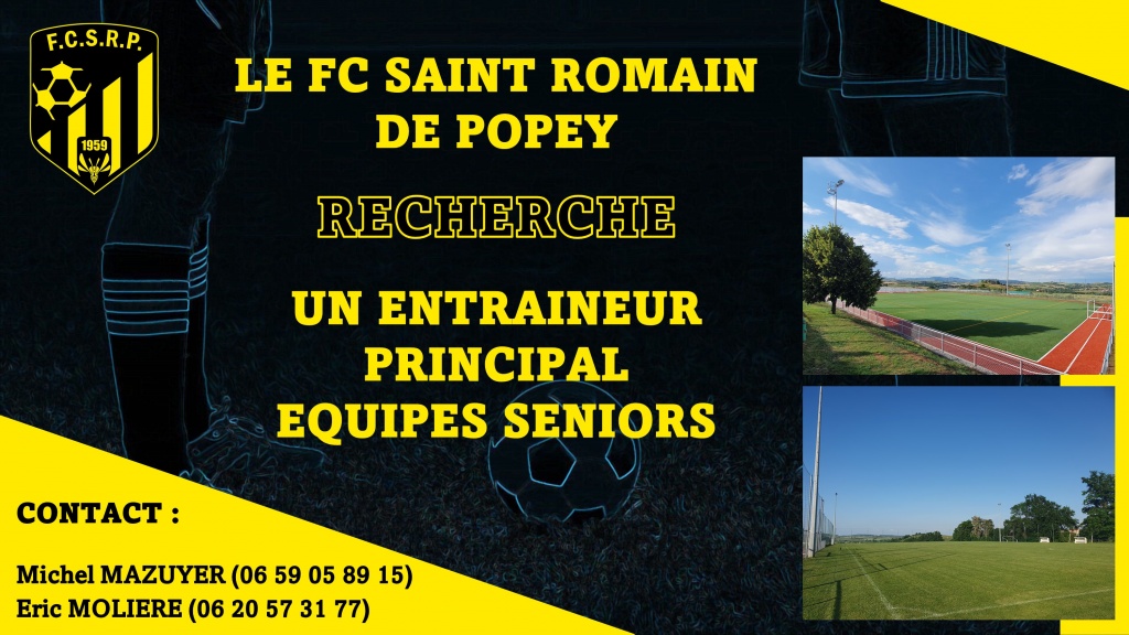 Recherche entraineur équipes Séniors saison 23/24 - FC SRP