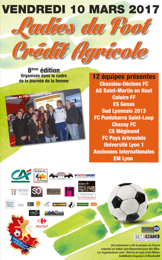 Ladies du Foot Crédit Agricole - Douze en lice chez SET&MATCH Craponne Ladies du Foot Crédit Agricole - Douze en lice chez SET&MATCH Craponne