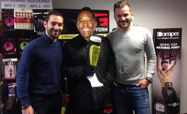 Edson Arantes do Nascimento (alias Pelé) en compagnie de Flrent Rivet et Yann Obitz Edson Arantes do Nascimento (alias Pelé) en compagnie de Flrent Rivet et Yann Obitz