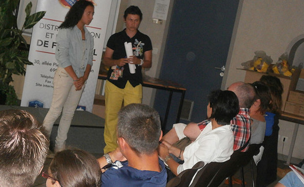 Mylène Chauvot a présenté son projet jeudi soir au district de Lyon et du Rhône Mylène Chauvot a présenté son projet jeudi soir au district de Lyon et du Rhône