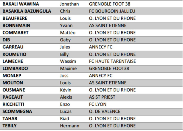 Inter Ligues U15 - 9 rhodaniens dans la liste des 18 Rhône-Alpes