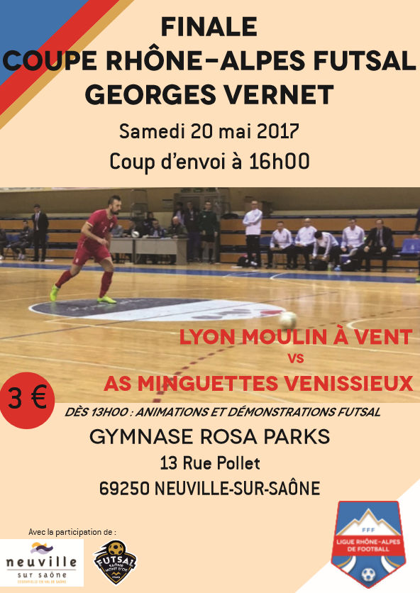 FUTSAL - Finale de la Coupe RHONE-ALPES samedi à Neuville