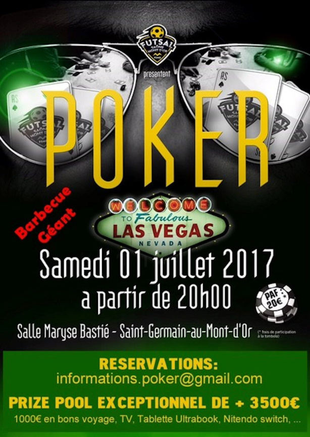POKER - Inscrivez vous au tournoi de FUTSAL SAÔNE MONT D'OR ! POKER - Inscrivez vous au tournoi de FUTSAL SAÔNE MONT D'OR !