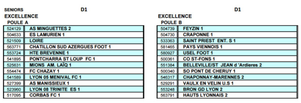 En direct du District - Découvrez les Poules Seniors D1 (ex Excellence) En direct du District - Découvrez les Poules Seniors D1 (ex Excellence)