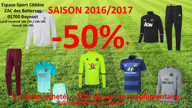 ESPACE SPORT CÔTIERE - Jusqu'à moins 50% sur la collection 2016-2017 ! ESPACE SPORT CÔTIERE - Jusqu'à moins 50% sur la collection 2016-2017 !