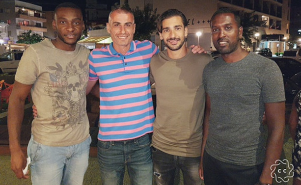 De gauche à droite Steven Guépié (Ain Sud Foot), Greg Daven (FC Bords de Saône et Villeurbanne United), Alain Padilla (FC Bords de Saône) et Jean-Charles Atchicanon (ASA Villeurbanne)