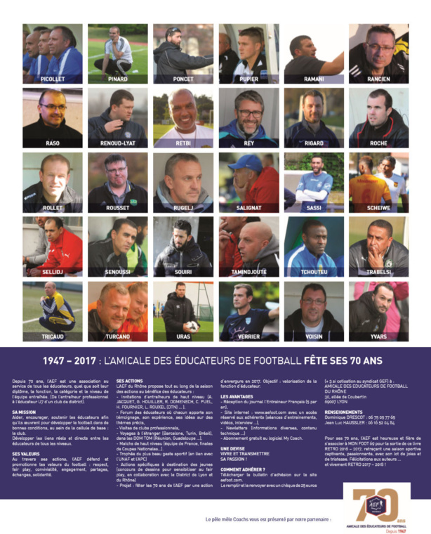 Livre d'Or Monfoot69 - 130 COACHS pour la postérité ! Livre d'Or Monfoot69 - 130 COACHS pour la postérité !