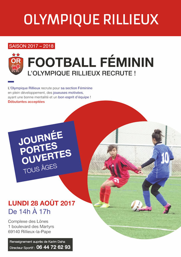 Recrutement - L'O RILLIEUX cherche des FILLES ! Recrutement - L'O RILLIEUX cherche des FILLES !