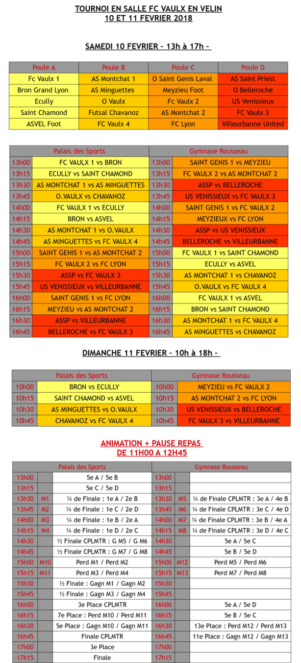Futsal U13 - On va se régaler au Palais des Sports de VAULX ! Futsal U13 - On va se régaler au Palais des Sports de VAULX !