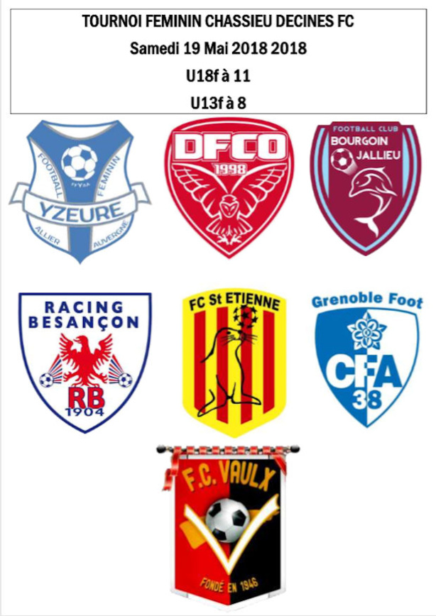 Football Féminin - Le CHASSIEU-DECINES FC donne rendez-vous le 19 mai Football Féminin - Le CHASSIEU-DECINES FC donne rendez-vous le 19 mai