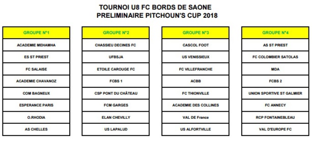 U8-U9 – La PITCHOUN’S Cup s’invite au FC BORDS de SAONE ce week-end U8-U9 – La PITCHOUN’S Cup s’invite au FC BORDS de SAONE ce week-end