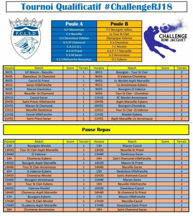 Challenge U12 Remi JACQUET - Du très lourd dés le PRELIMINAIRE ! Challenge U12 Remi JACQUET - Du très lourd dés le PRELIMINAIRE !