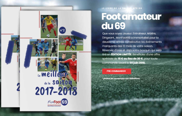 Livre Monfoot69 Saison 2017-2018 - Merci à Néné GEREZ pour sa commande !