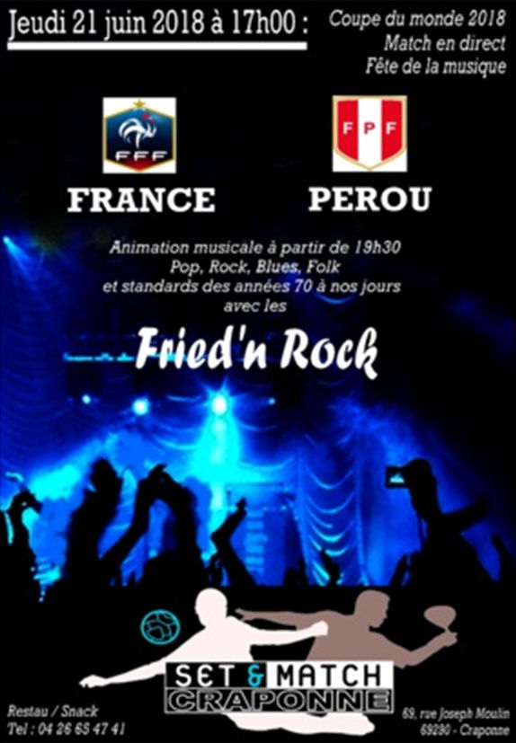 Evénement - Coupe du Monde et Musique chez SET&MATCH Craponne Evénement - Coupe du Monde et Musique chez SET&MATCH Craponne