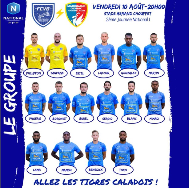 FC VILLEFRANCHE - Le groupe pour la réception du FC MARIGNANE-GIGNAC FC VILLEFRANCHE - Le groupe pour la réception du FC MARIGNANE-GIGNAC