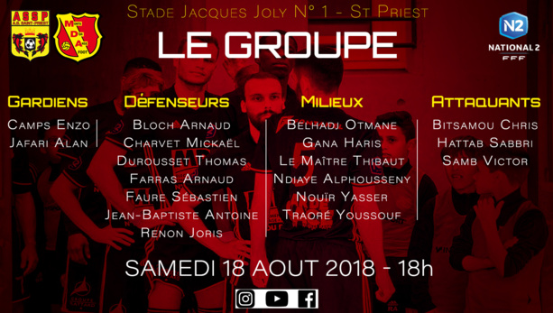 MDA Foot - Le GROUPE pour le derby à SAINT-PRIEST MDA Foot - Le GROUPE pour le derby à SAINT-PRIEST