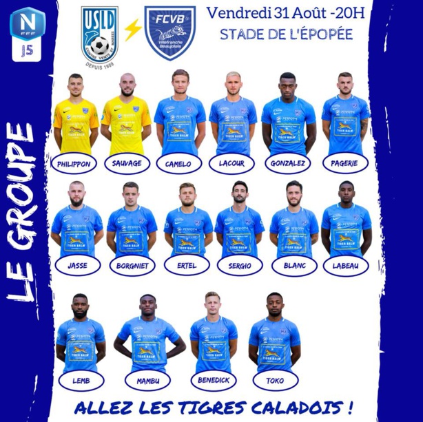 FC VILLEFRANCHE - Le groupe pour lE déplacement à l’USL Dunkerque FC VILLEFRANCHE - Le groupe pour lE déplacement à l’USL Dunkerque