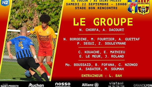 AS SAINT-PRIEST - Le groupe pour le déplacement au SC TOULON AS SAINT-PRIEST - Le groupe pour le déplacement au SC TOULON