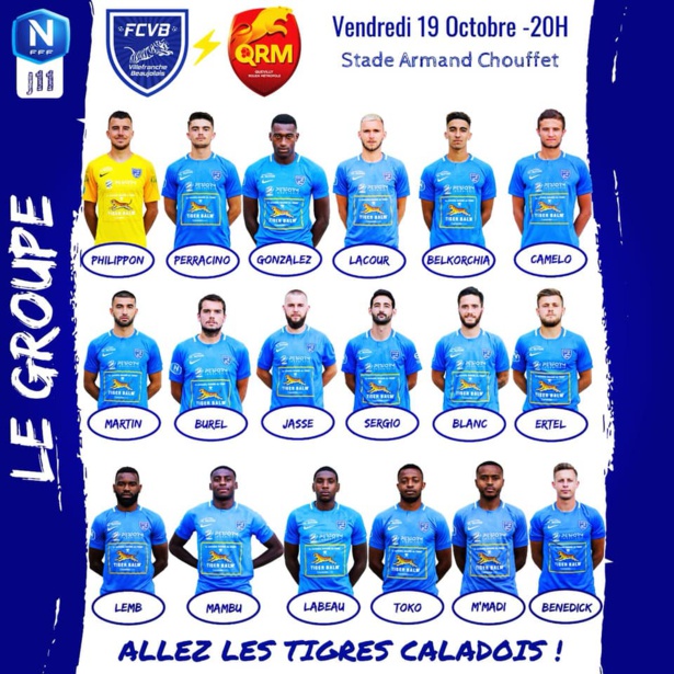 FC VILLEFRANCHE - Le groupe pour la réception de QUEVILLY-ROUEN FC VILLEFRANCHE - Le groupe pour la réception de QUEVILLY-ROUEN