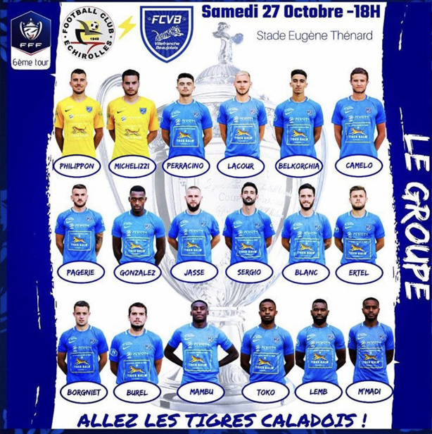 FC VILLEFRANCHE - Le GROUPE pour le déplacement au FC ECHIROLLES