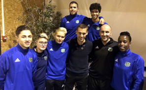 Avec les arbitres du club et Julien Bernard Avec les arbitres du club et Julien Bernard