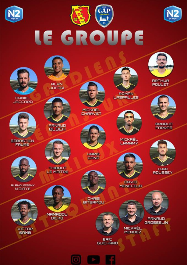 MDA Foot - Le groupe pour le déplacement à l'USM ENDOUME MDA Foot - Le groupe pour le déplacement à l'USM ENDOUME