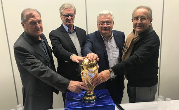 Charles Cherblanc (président d'honneur), Arsène Meyer (président délégué), Pascal Parent (président) et Pierre Longère (secrétaire général Ligue)