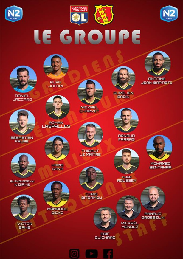 MDA Foot - Le GROUPE pour le déplacement à l'OL B MDA Foot - Le GROUPE pour le déplacement à l'OL B