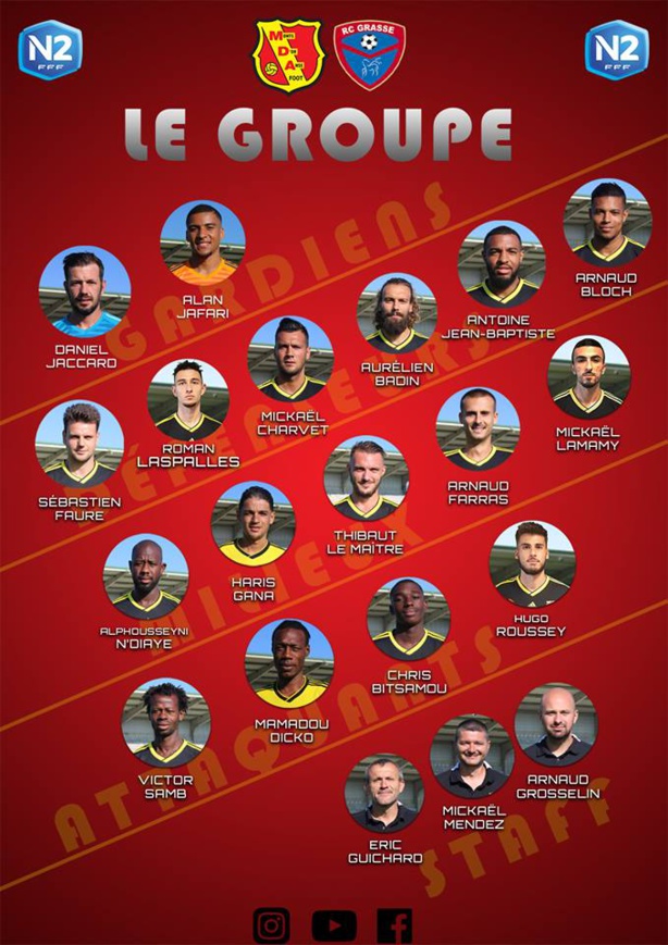 MDA Foot - Le GROUPE pour la réception du RC Grasse MDA Foot - Le GROUPE pour la réception du RC Grasse