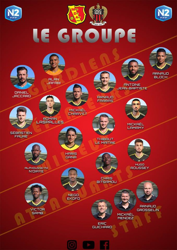 MDA Foot - Le GROUPE pour la réception de l'OGC NICE B MDA Foot - Le GROUPE pour la réception de l'OGC NICE B