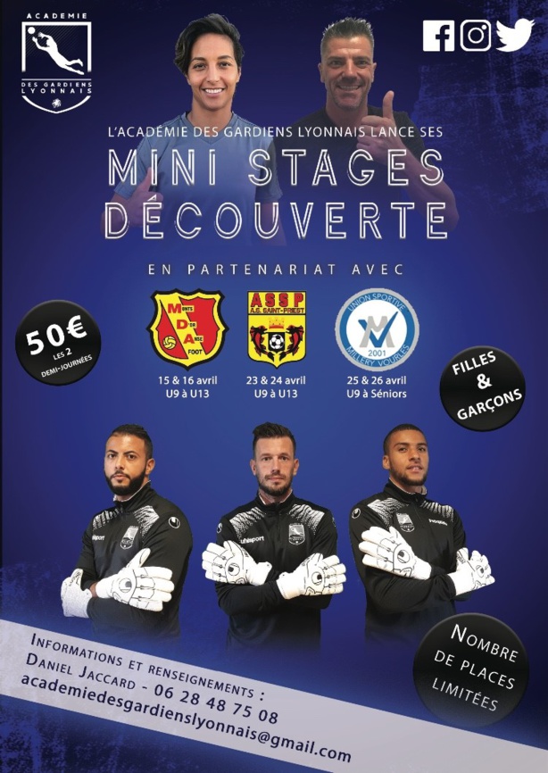 Vacances de Pâques - Participez aux stages L’ACADÉMIE des GARDIENS LYONNAIS Vacances de Pâques - Participez aux stages L’ACADÉMIE des GARDIENS LYONNAIS